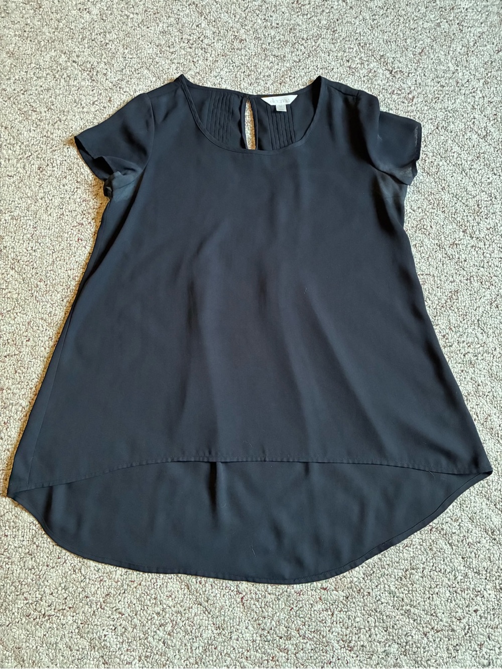 Decree Black High-Low Short Sleeve Tunic